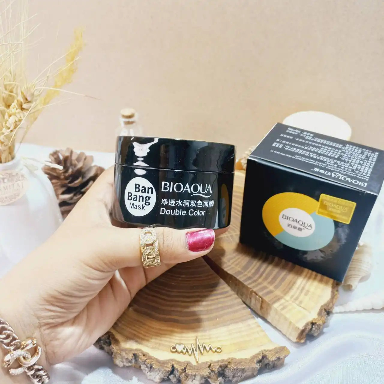 ماسک صورت لایه بردار دو رنگ بن بنگ بیوآکوا BIOAQUA  کد1632