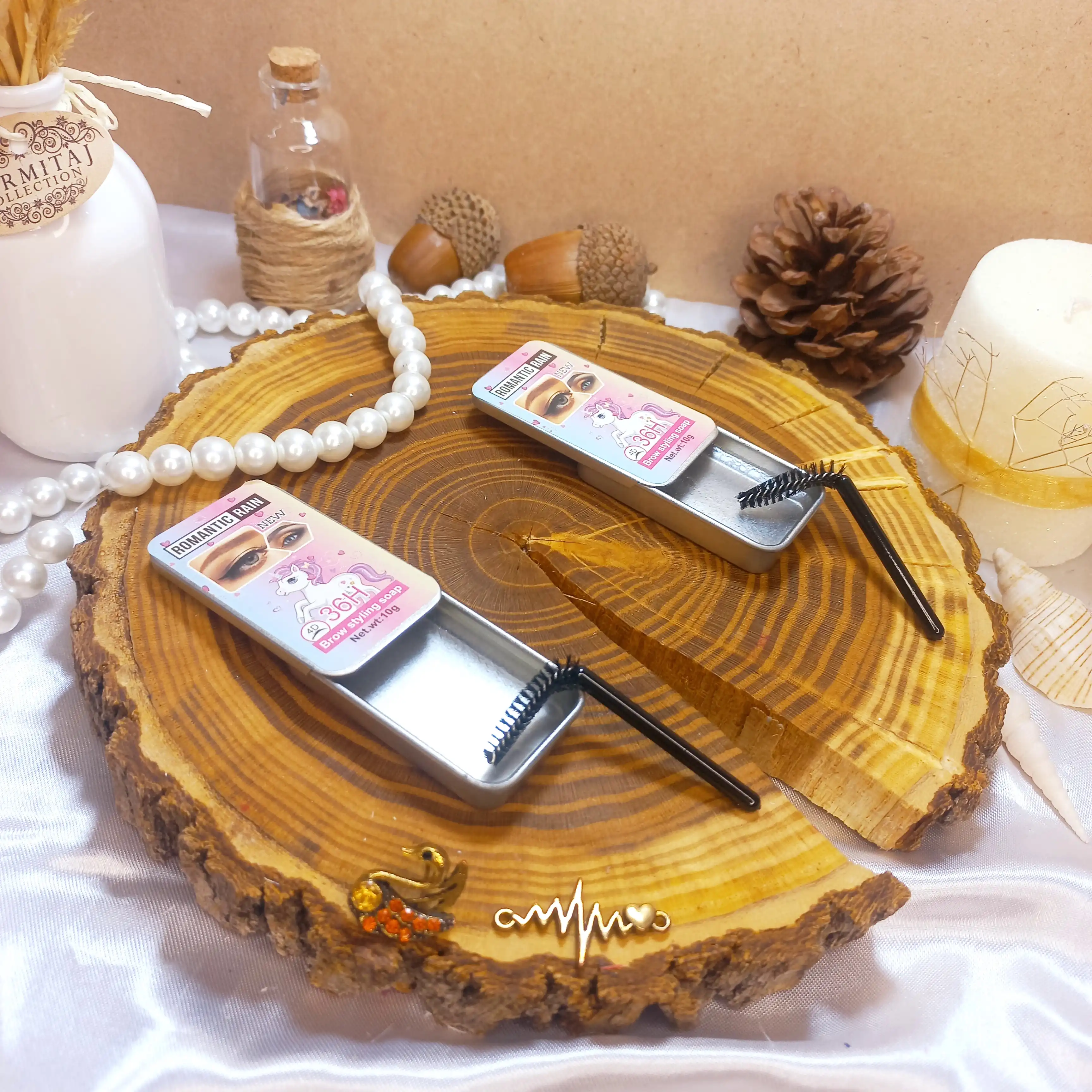صابون لیفت ابرو حرفه ای رمانتیک رین کد Y024  Romantic Rin Unicorn Eyebrow Lift Soap