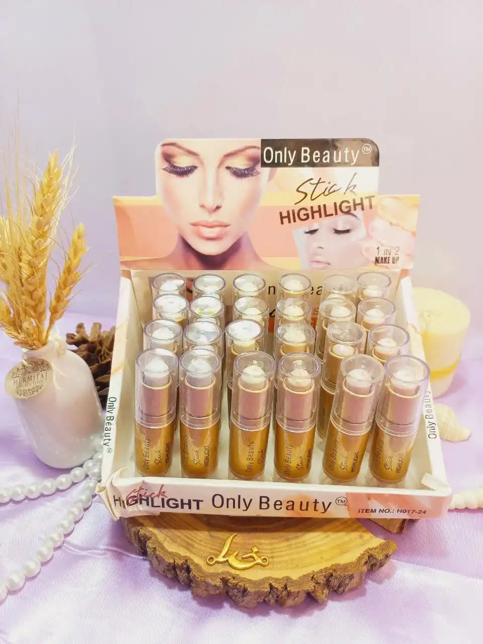 هایلایتر شاین دار دو طرفه پد دار اونلی بیوتی  Only Beauty کد H017