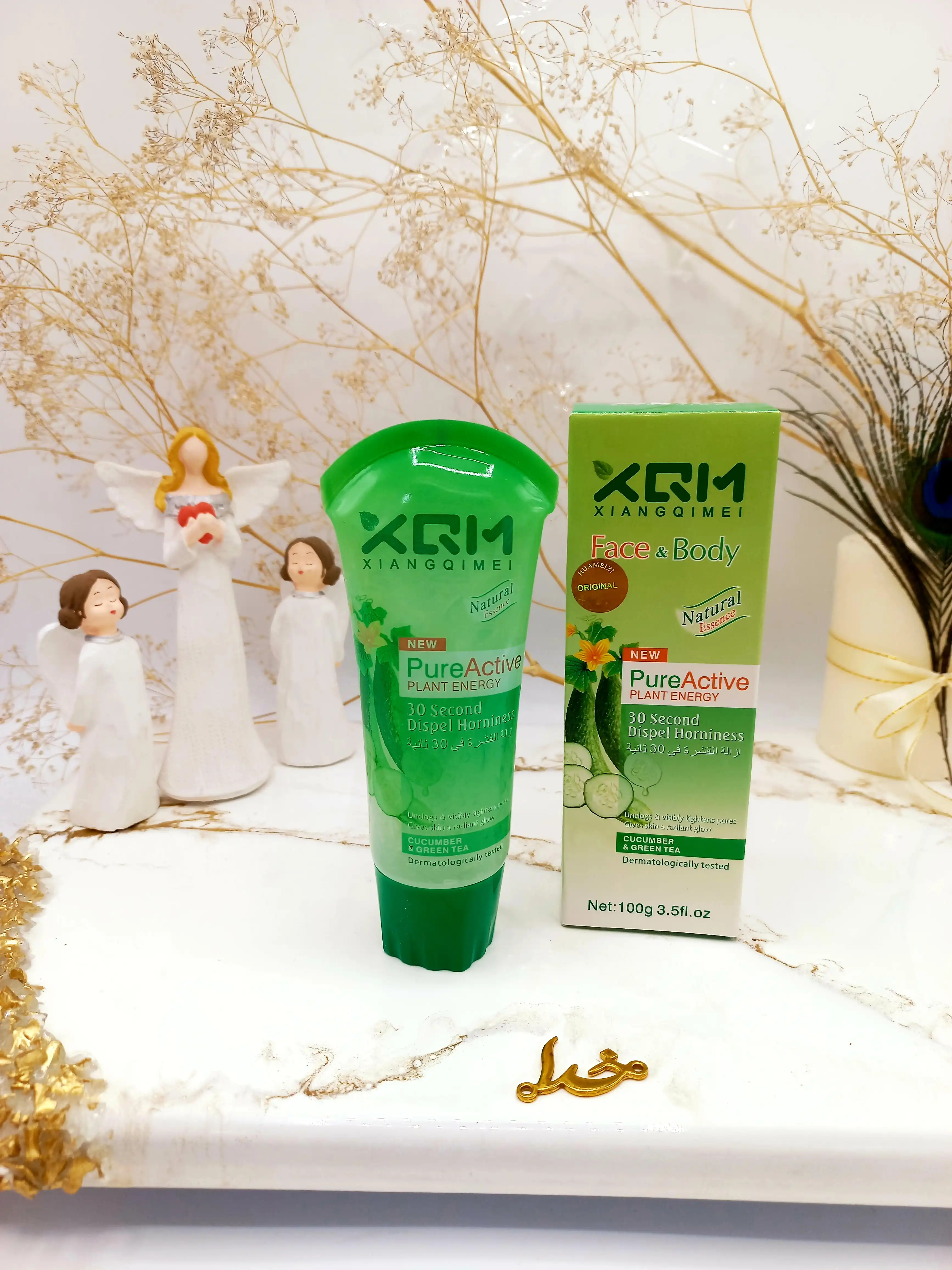  ژل اسکراب لایه بردار و روشن کننده فوری 30 ثانیه ای صورت و بدن (خیار) XQM کد 0491