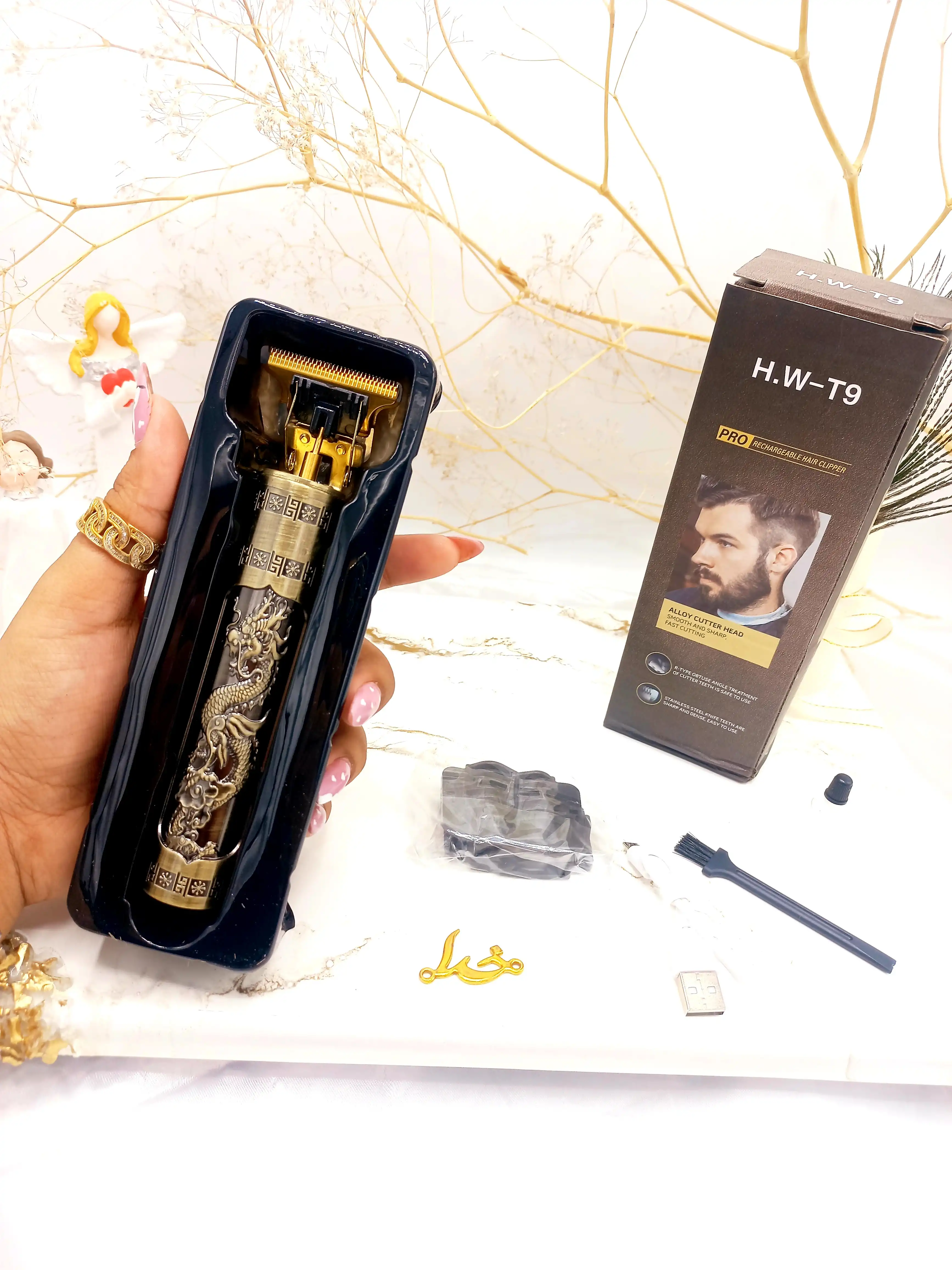 ماشین خط زن و صفرزن صورت و مو مدل وینتیج VINTAGE T9 کد V6063 (کیفیت عالی)