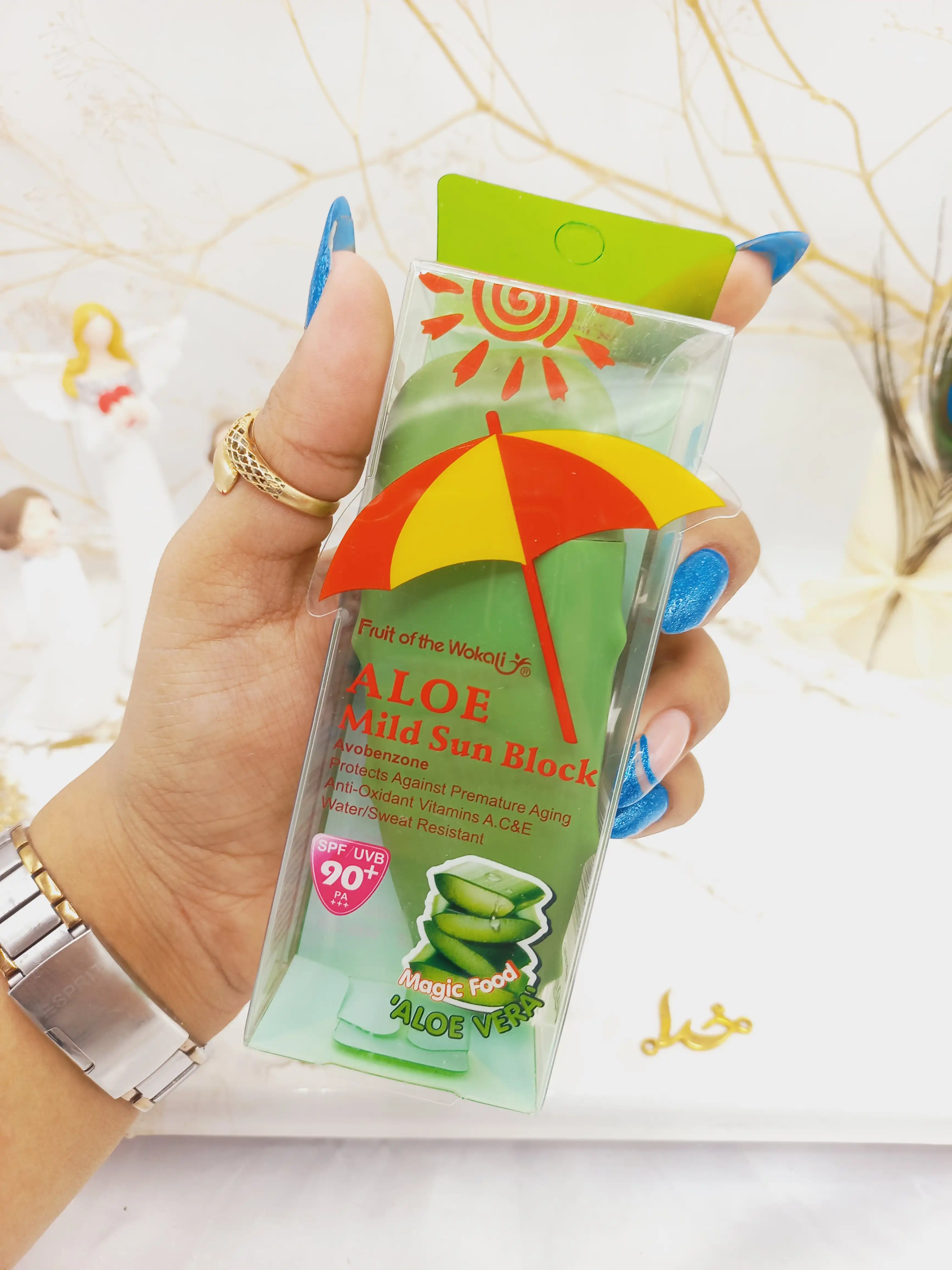 ضد آفتاب SPF90 مدل آلوئه ورا حجم 50 میل وکالی کد WKL328
