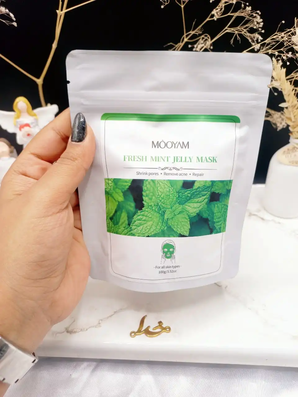 ماسک پودری 100 گرمی جوانسازی مویام MOOYAM با عصاره نعنا FRESH MINIT  ساخت چین کد 6578