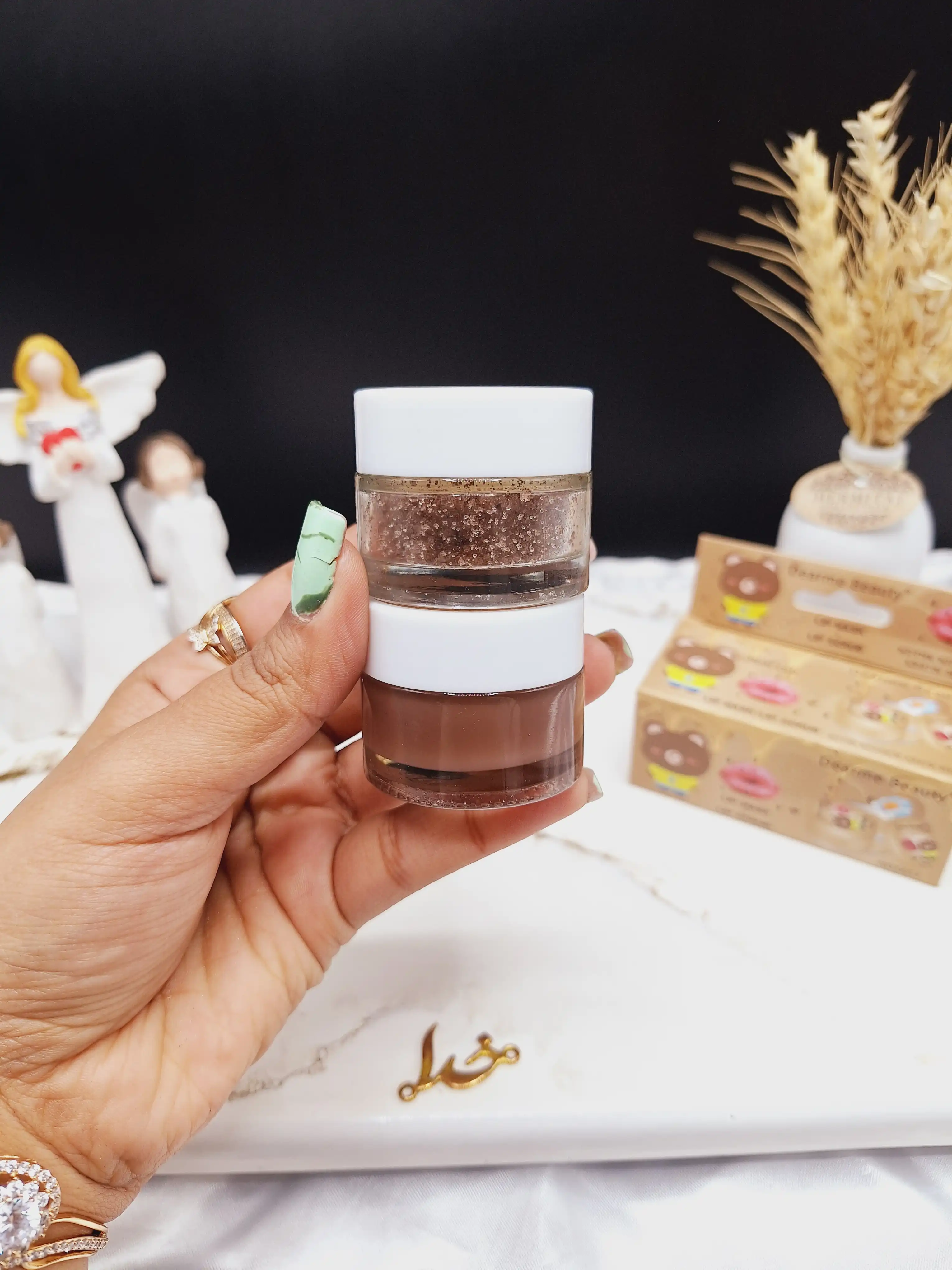 پک بالم و اسکراب لب کاکائویی برند دیرمی بیوتی Dearme Beauty کد D017