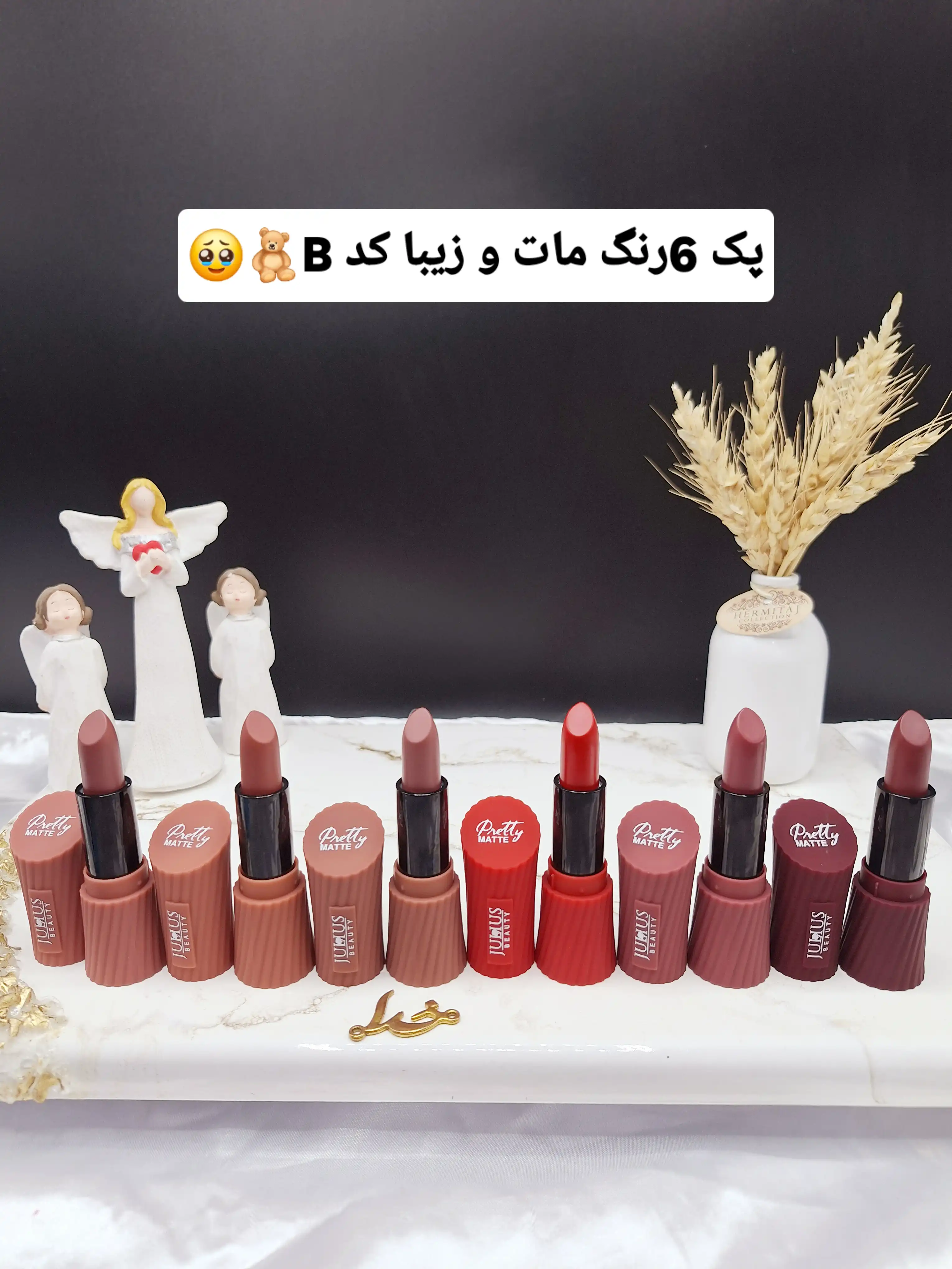 پک رژ لب جامد 6 عددی برند جولیوس JULIUS کد JL 120 A