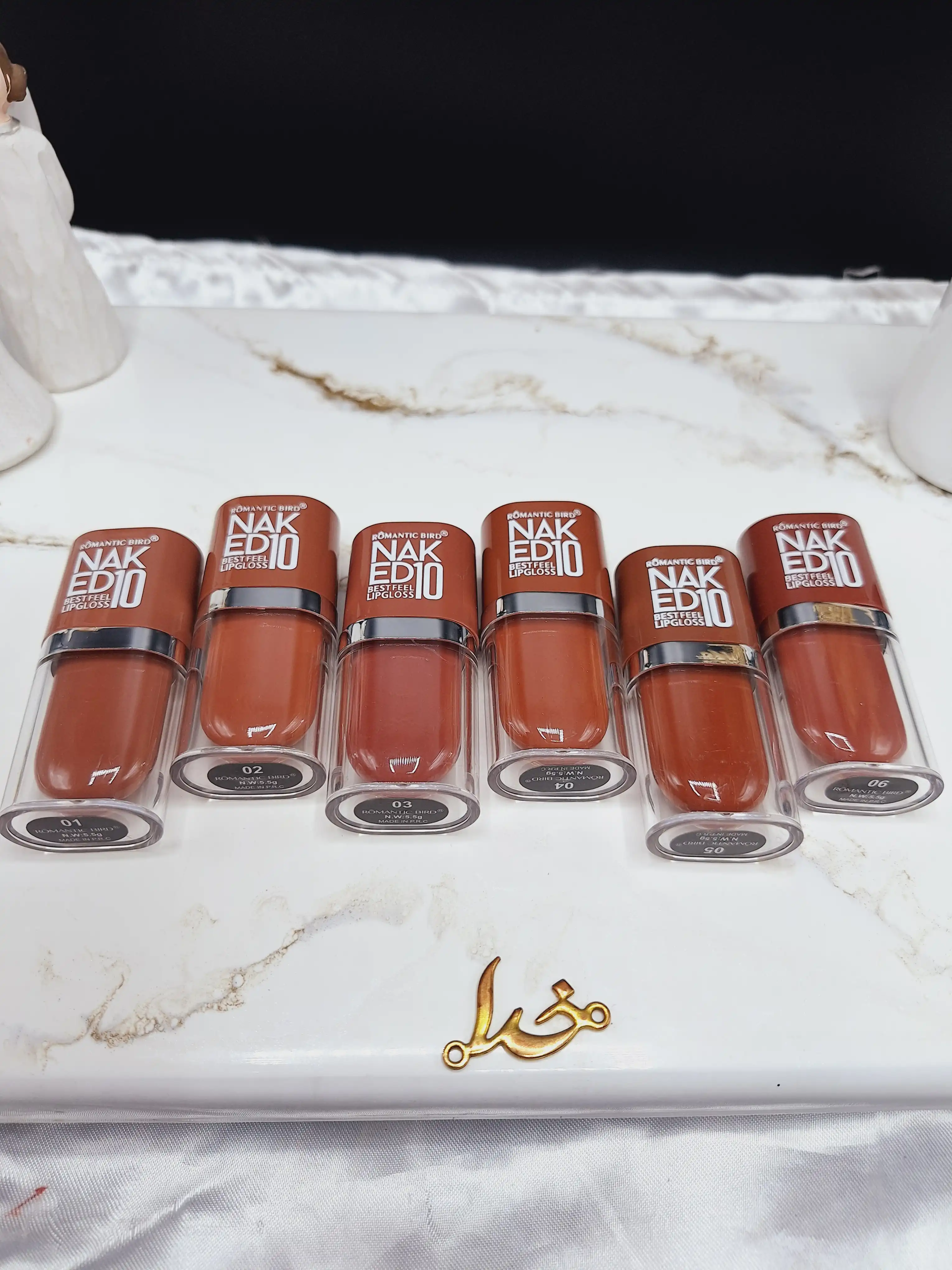 پک رژ لب مایع 6 عددی برند رومانتیک برد ROMANTIC BIRD NAKED10 کد RB 152