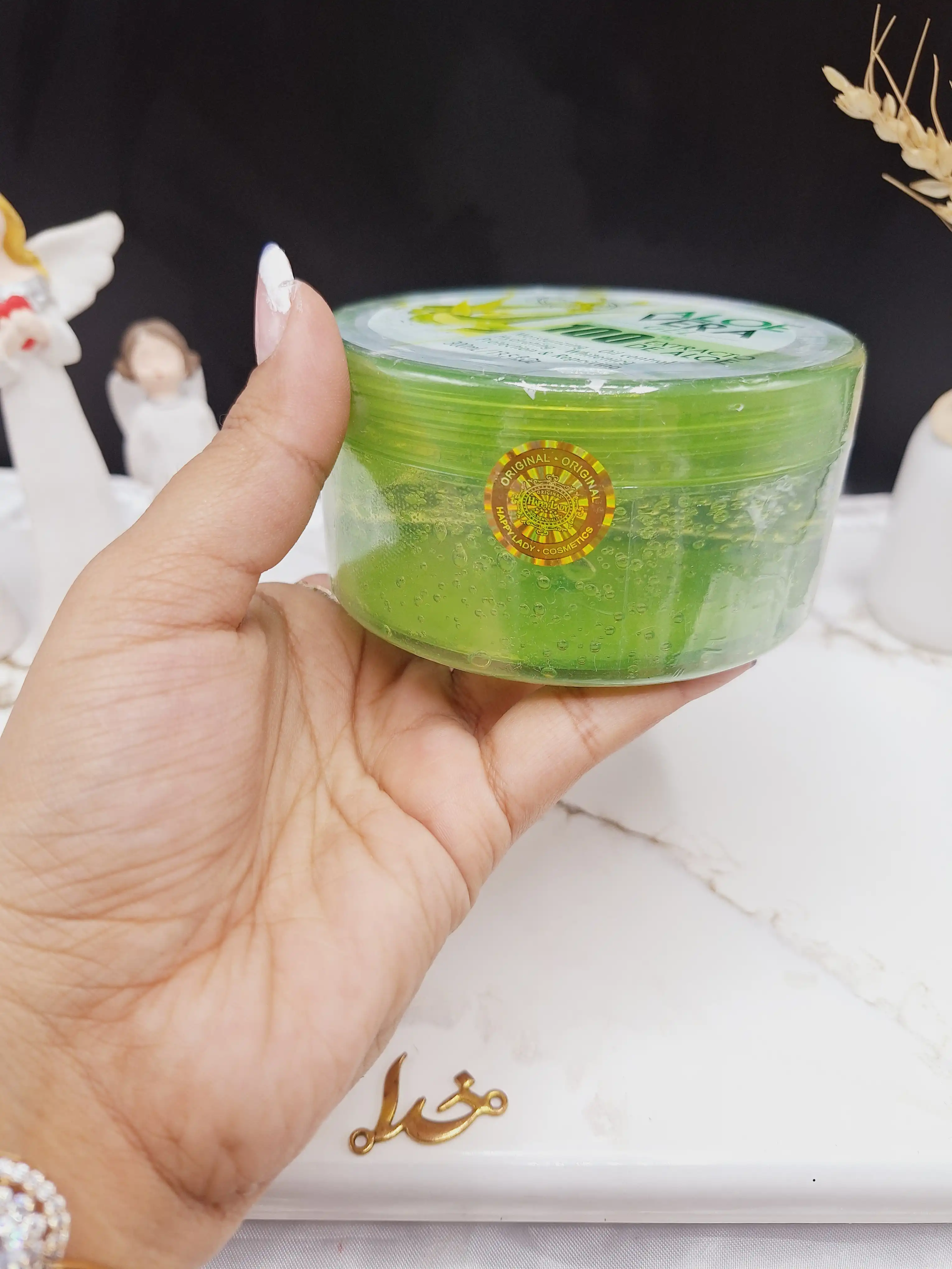 ژل آبرسان آلوئه ورا کاسه ای هپی لیدی محافظ کیفیت عالی HAPPY LADY کد HL-229