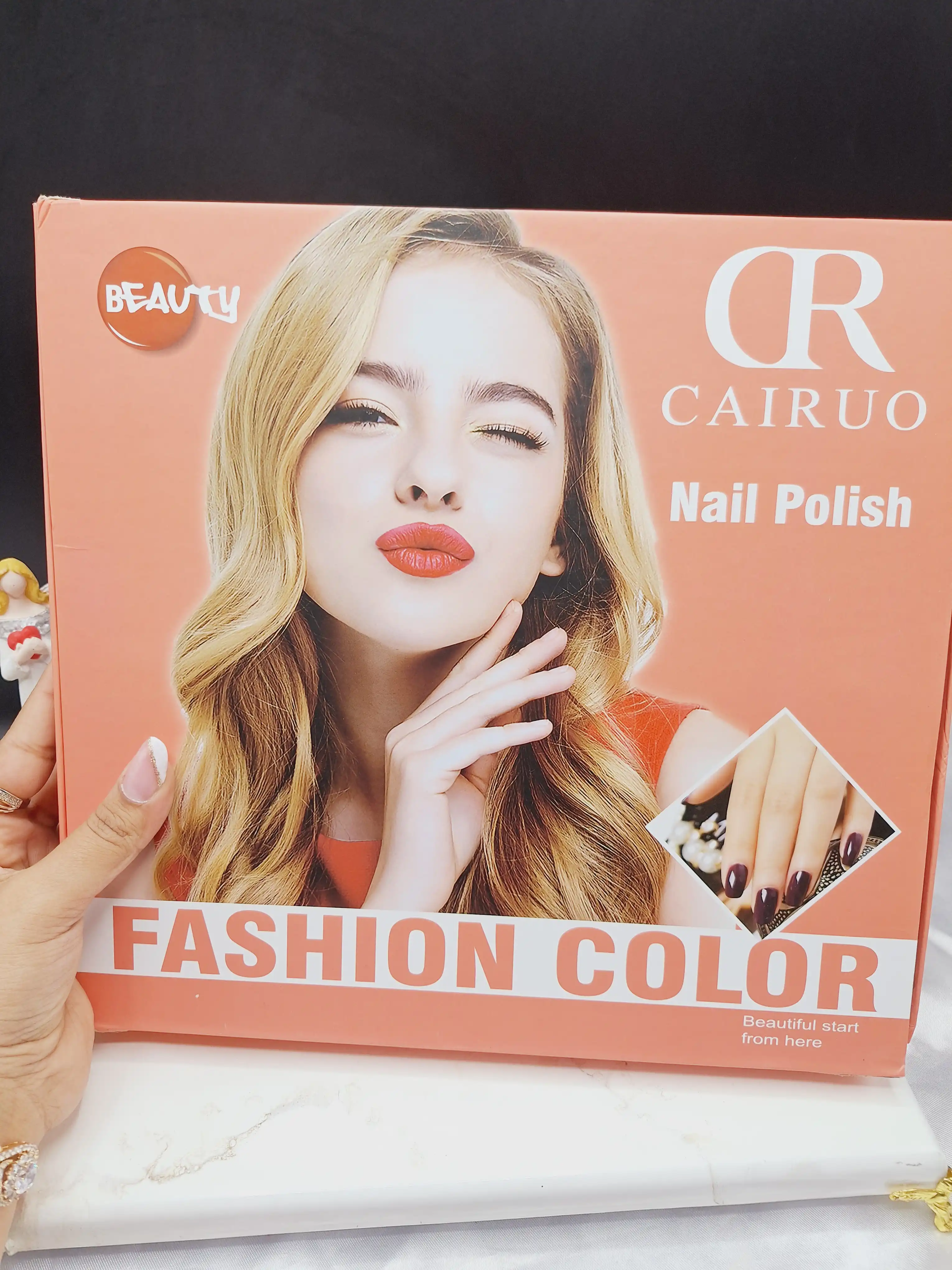 لاک ناخن زیبای طرح مهر انگشت CAIRUO کد 5965