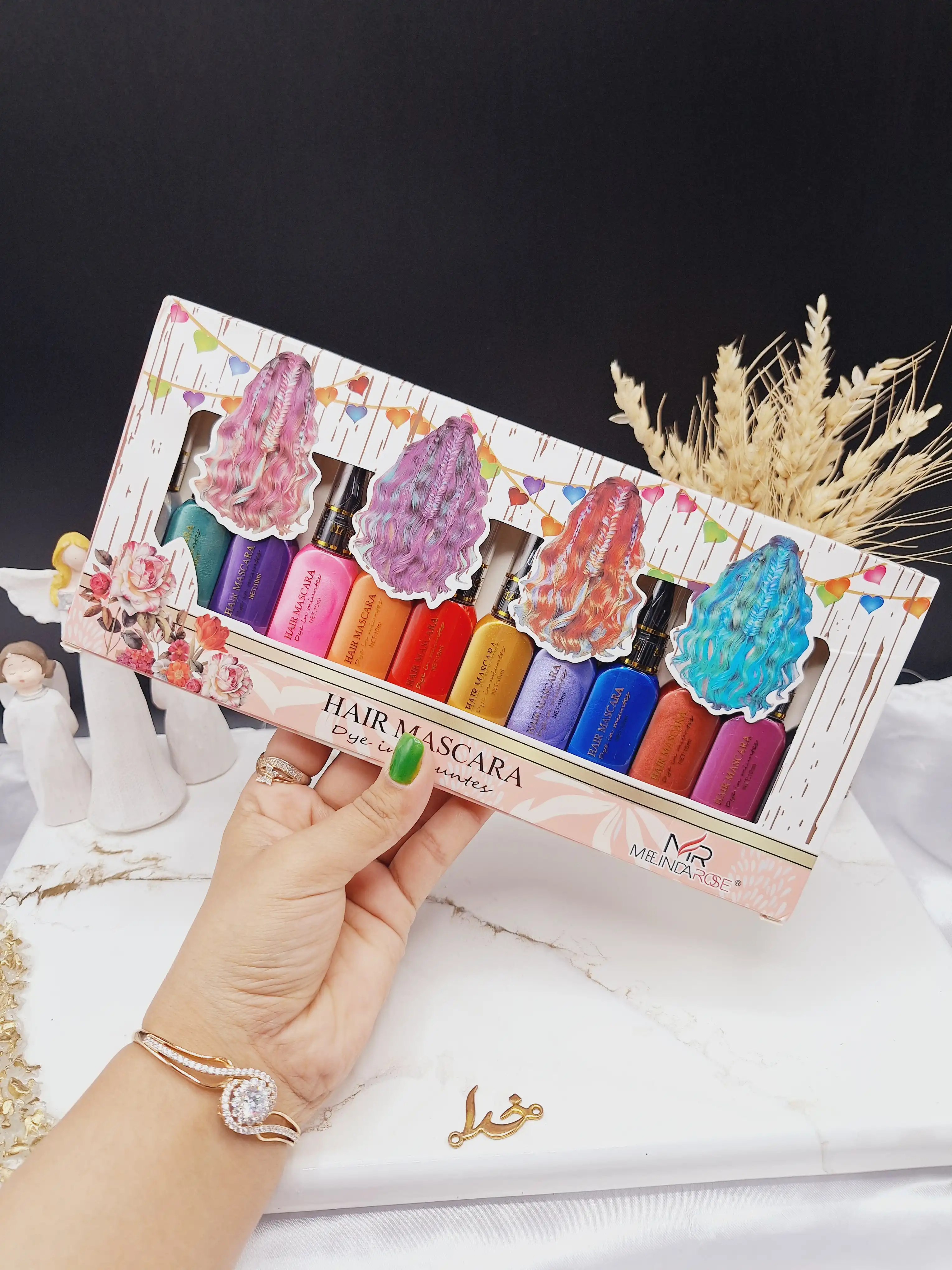 پک ریمل مو زیبا 12 رنگ HAIR MASCARA کد 19G