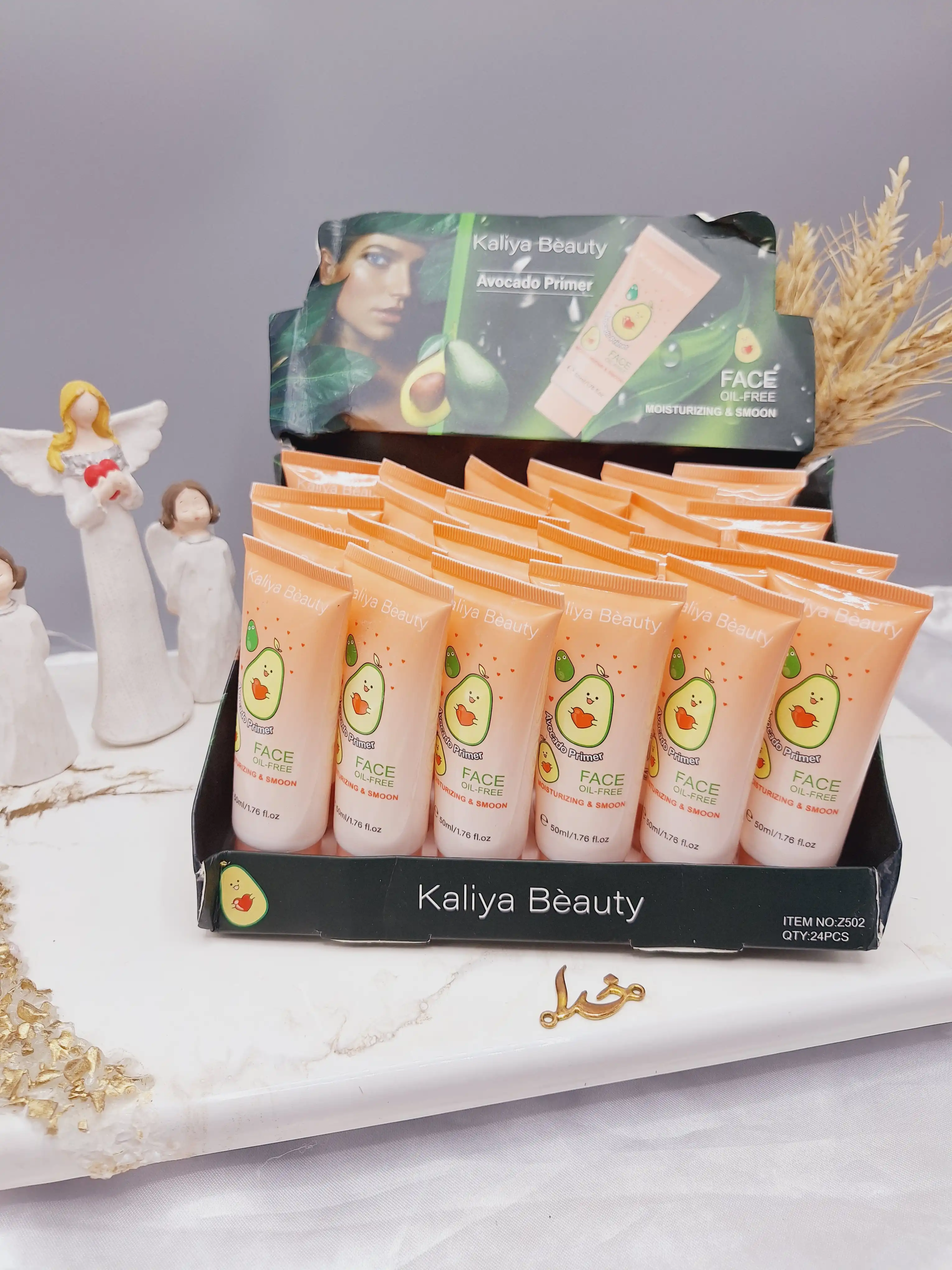 پرایمر آرایشی صاف کننده و مرطوب کننده با عصاره آواکادو برند کالیا بیوتی Kalia Beauty کد Z502