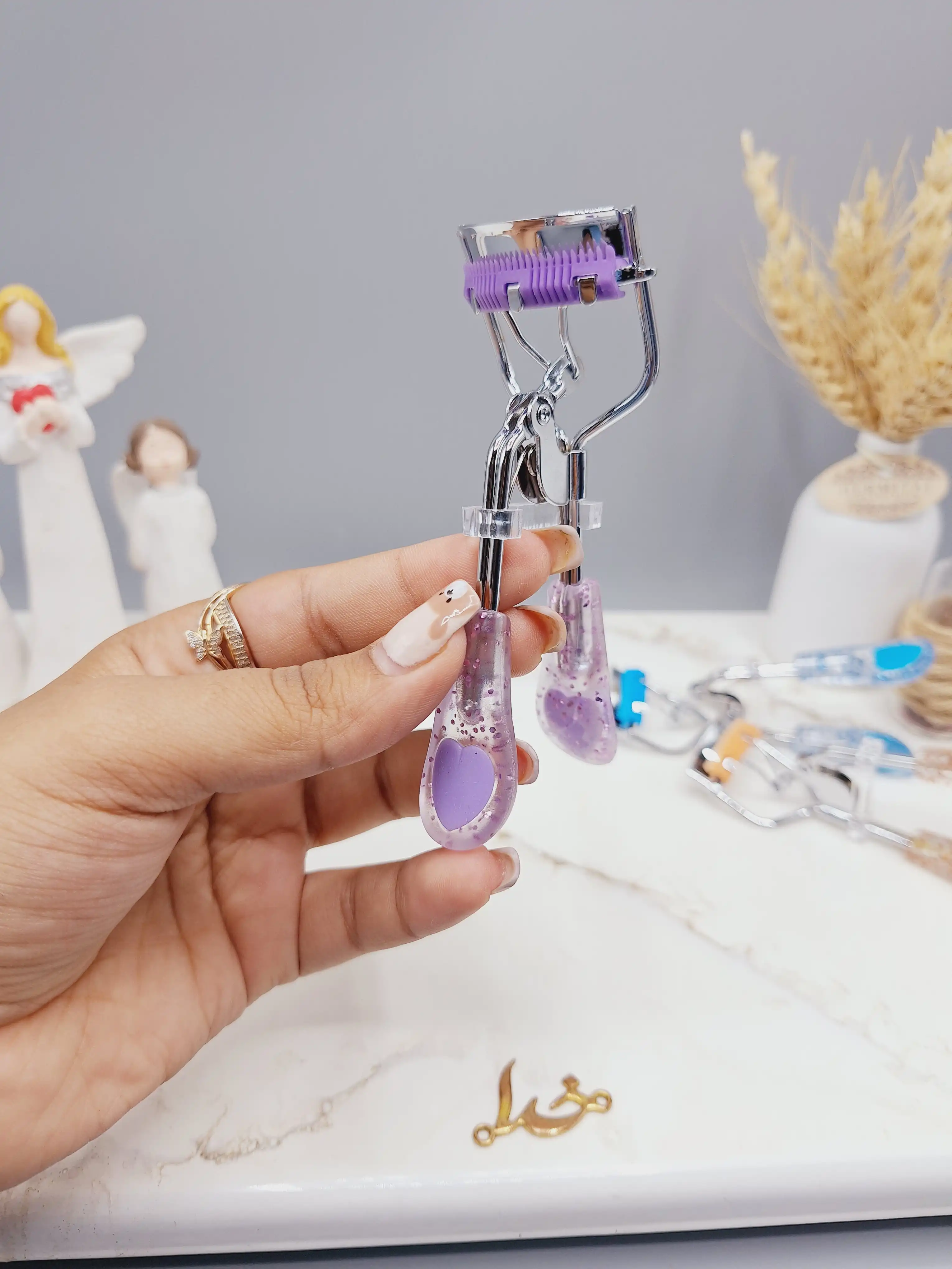 فرمژه شانه دار طرح قلب شیشه ای
