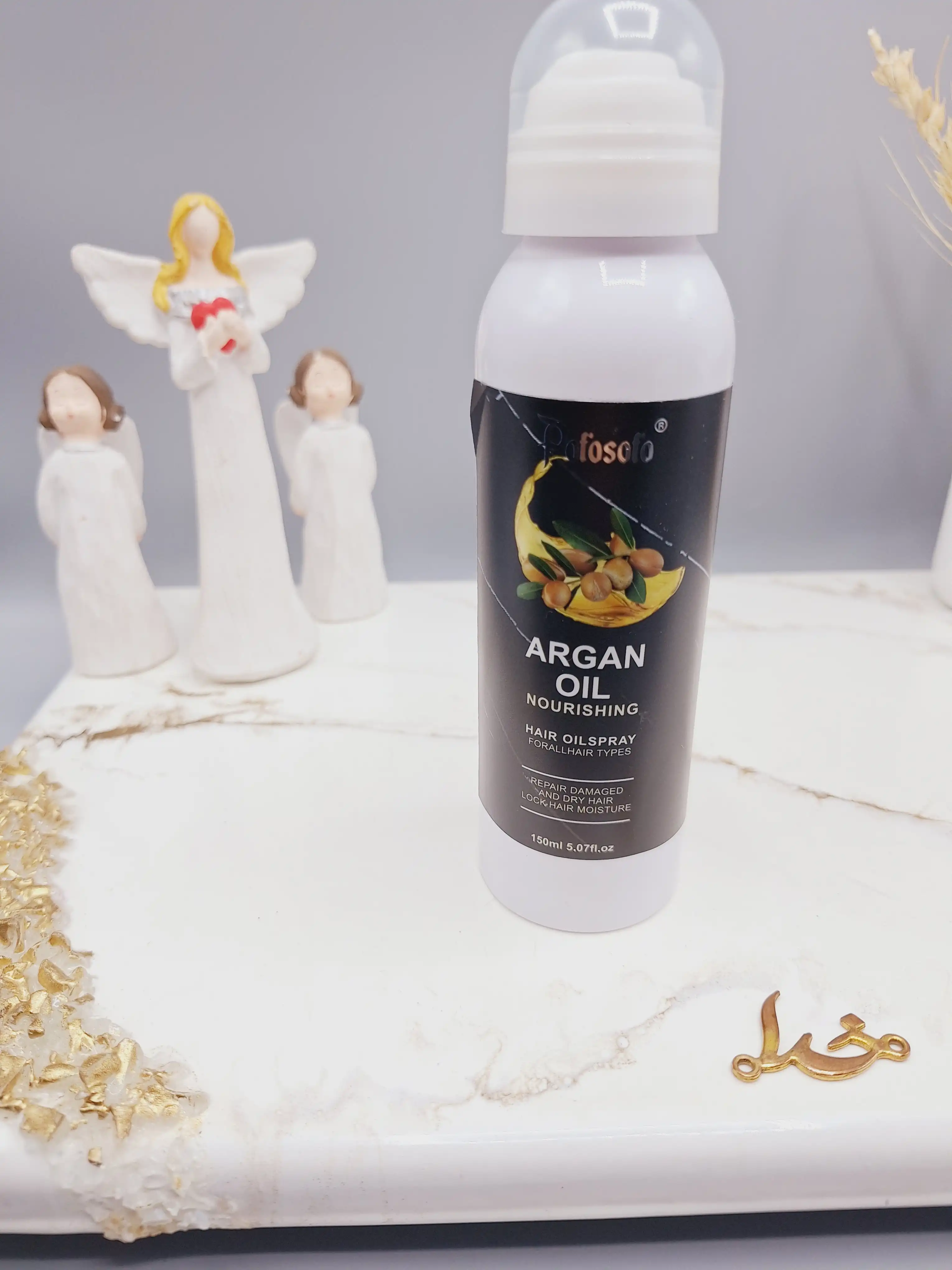 اسپری مو مغذی روغن آرگان مناسب برای درخشان کننده و صاف کنندگی مو برند Potosolo کد p-8003
