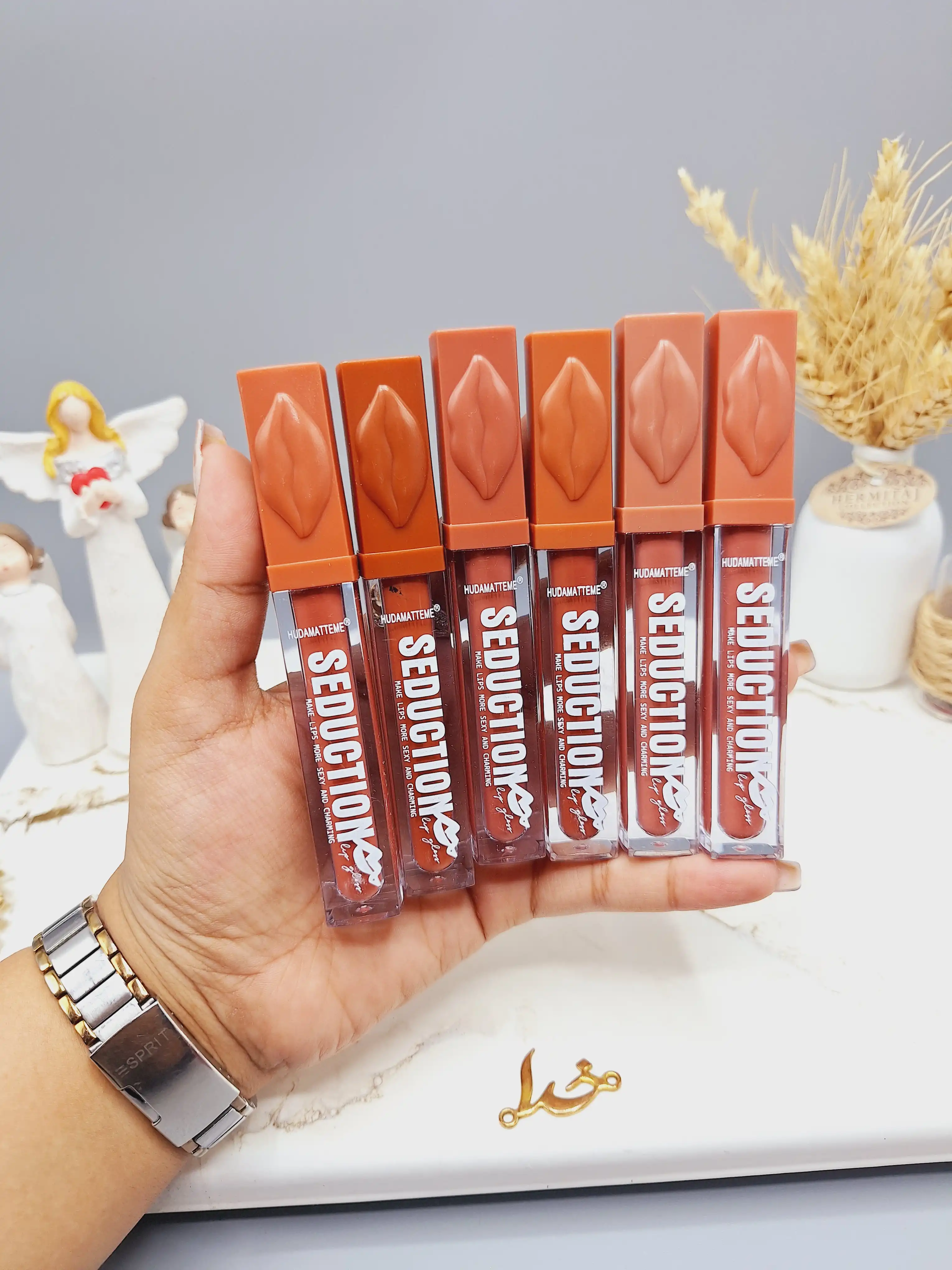 پک 6 تایی رژ مایع برند HUDA MATTE ME کد 2532