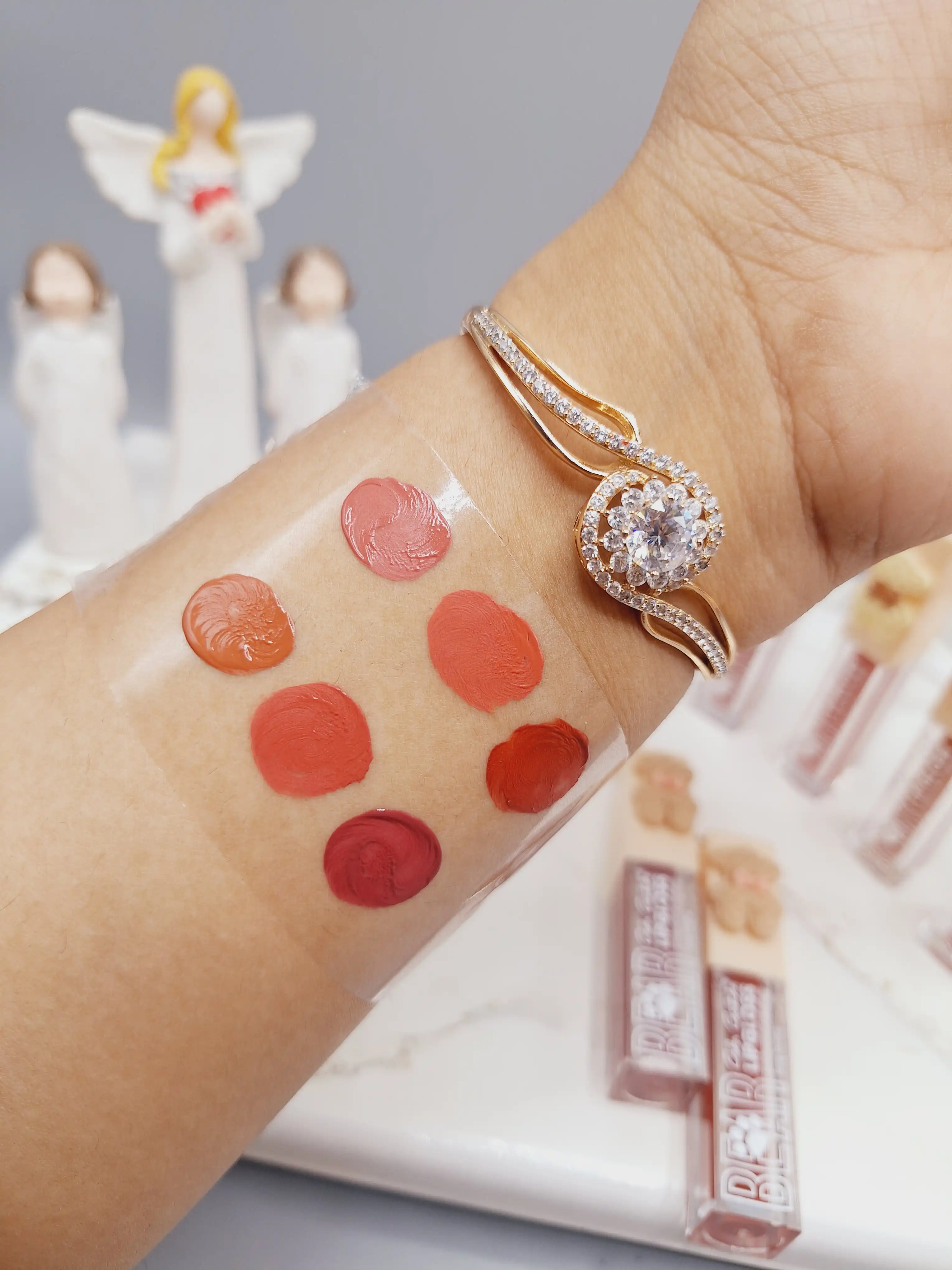 پک 6 تایی رژ مایع مات کالر کستل طرح استیکر خرسی کد 4195