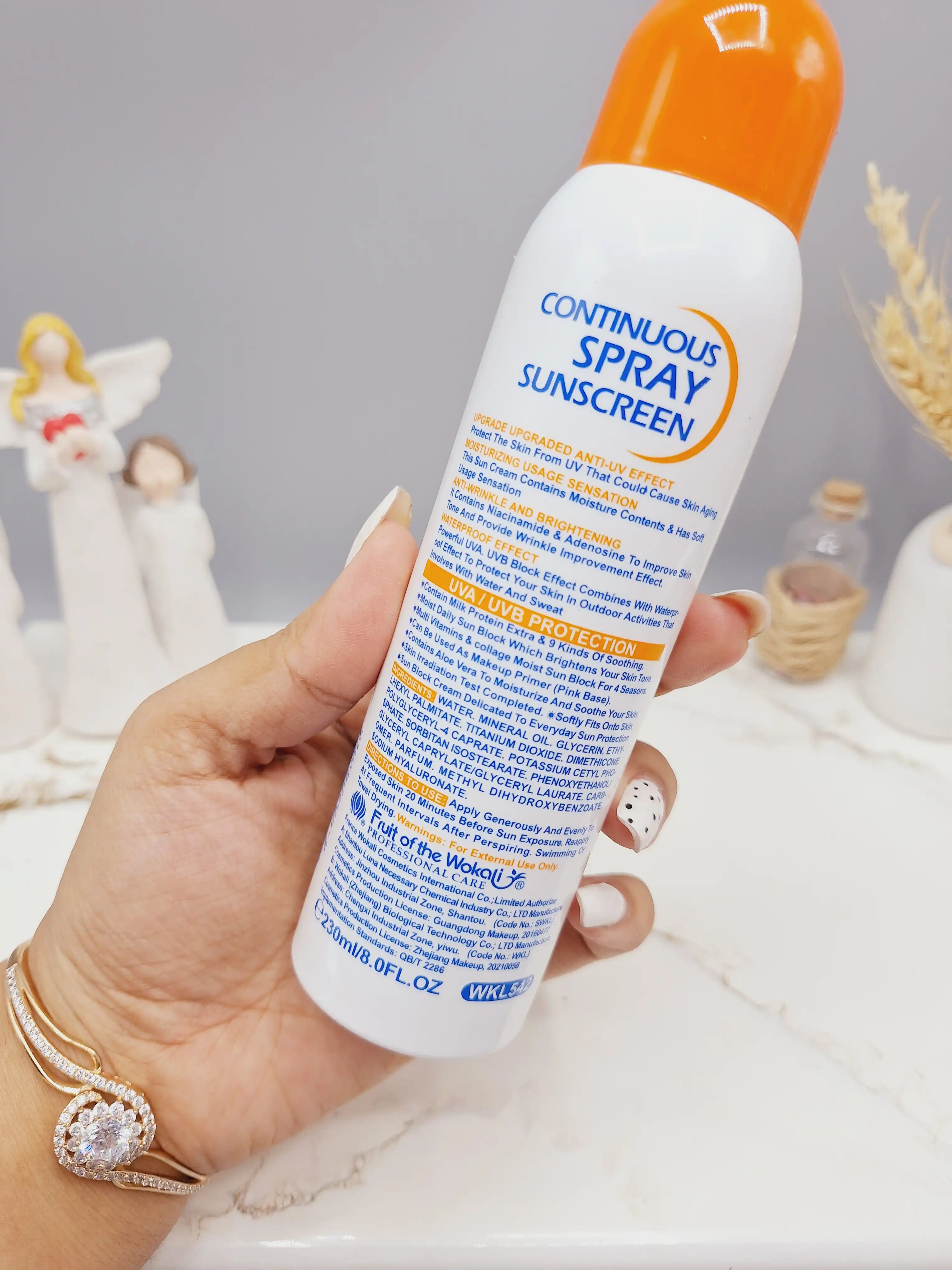 اسپری ضدآفتاب spf 90 برند وکالی WOKALI کد 542