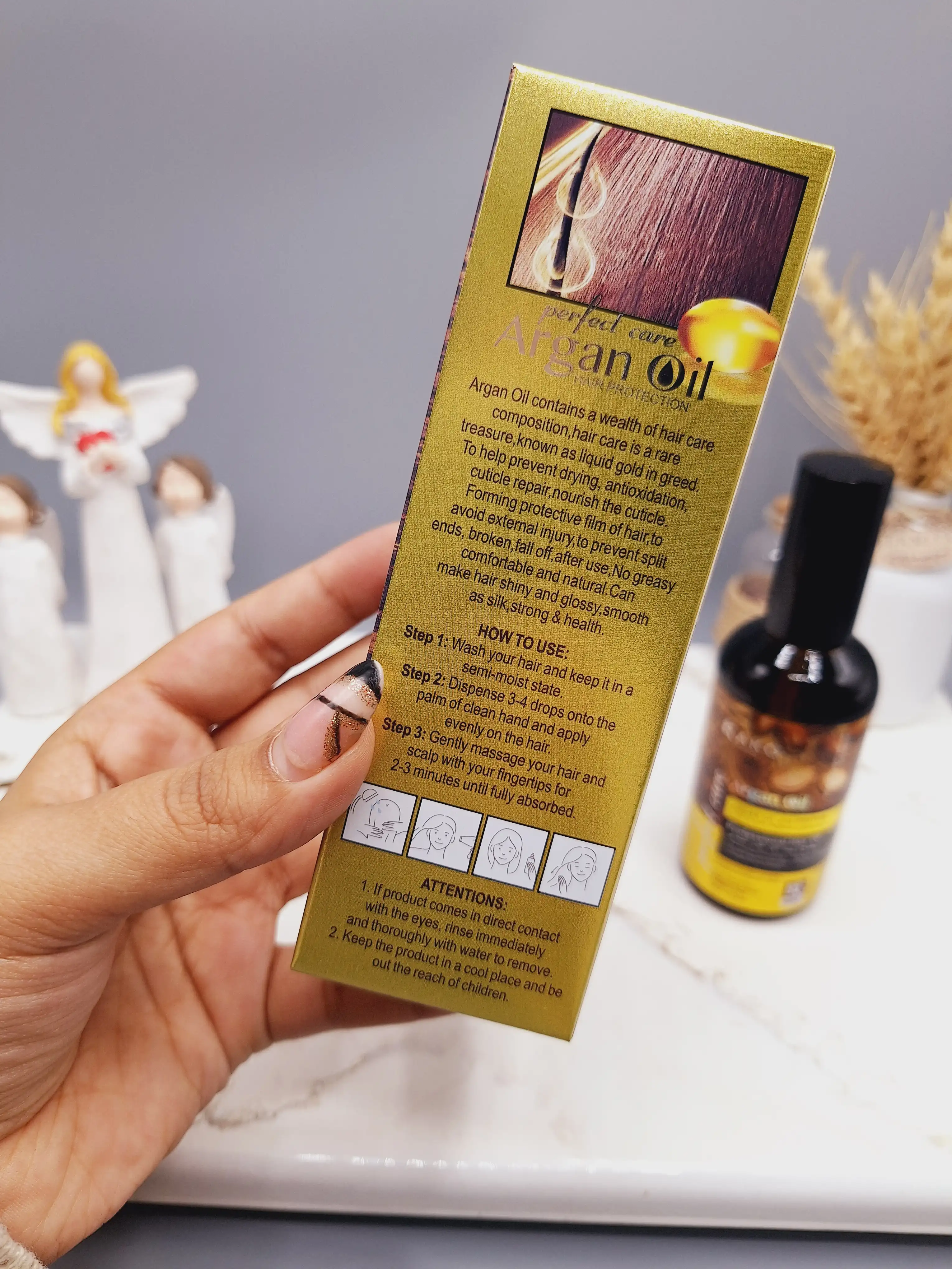 روغن و پروتئین آرگان مو راکو با 95 درصد عصاره طبیعی دانه میوه آرگان حجم 100ml کد 1190