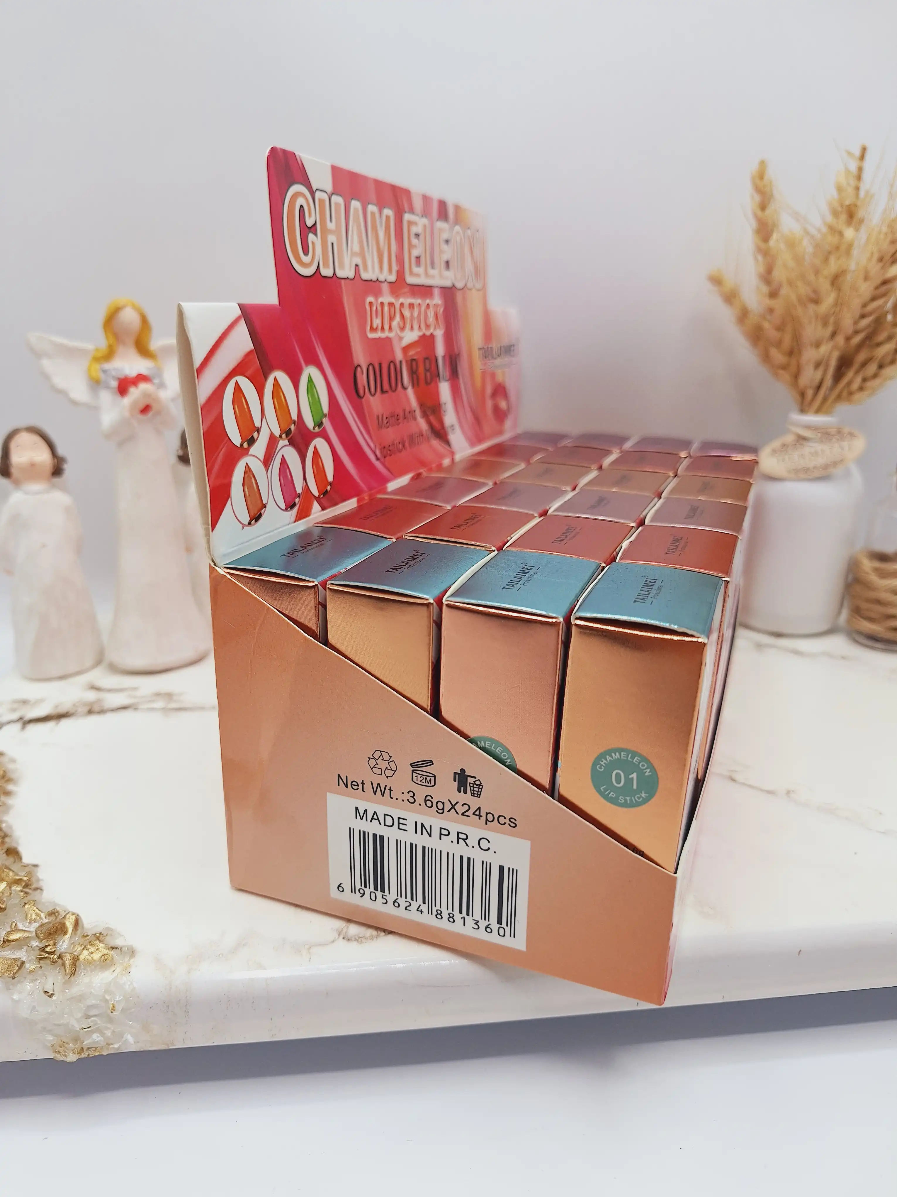 رژ لب حرارتی مات و درخشان برند TAILAIMEI کد 1360
