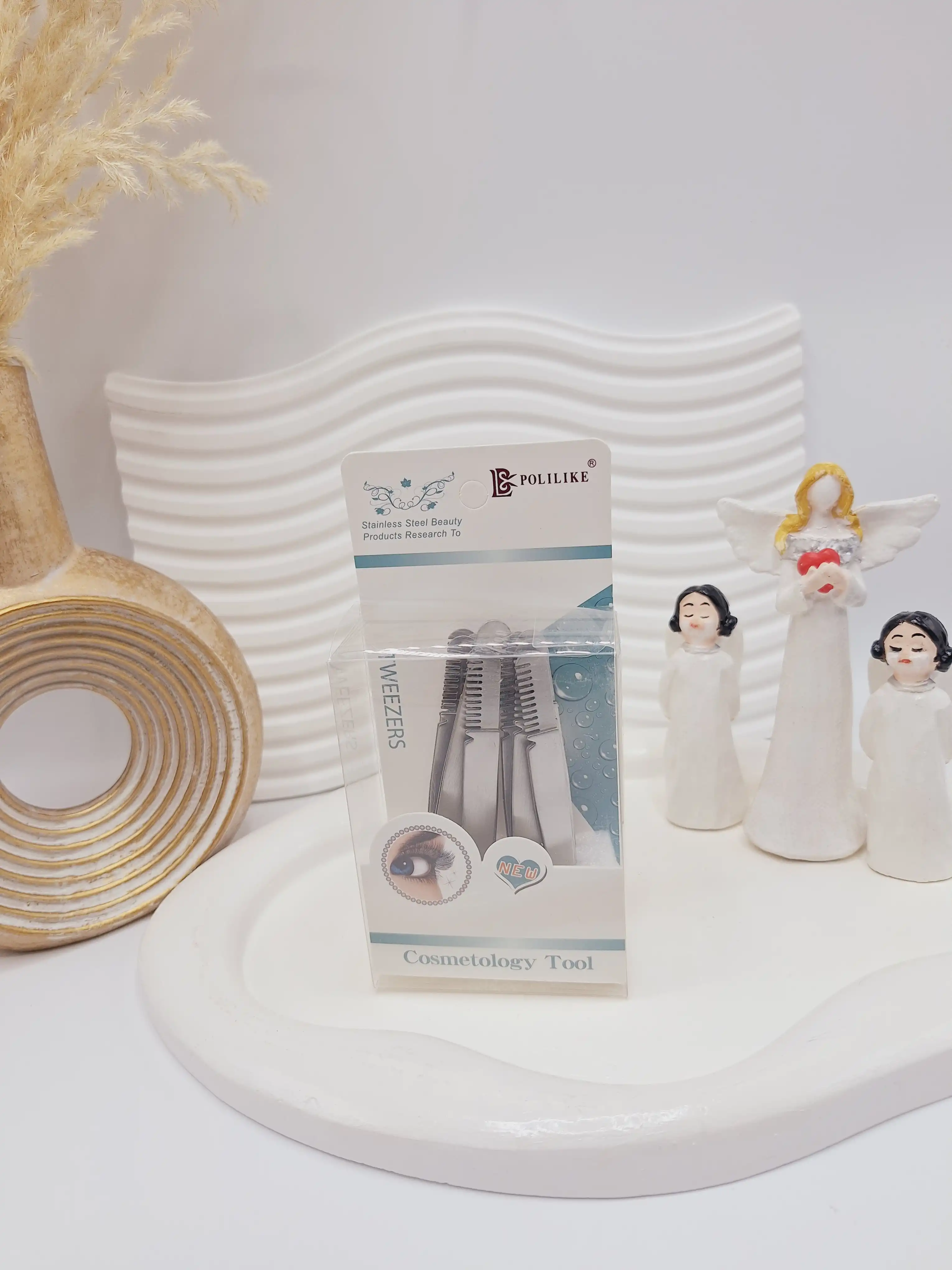 ست موچین و برس جده کننده مژه کد B012
