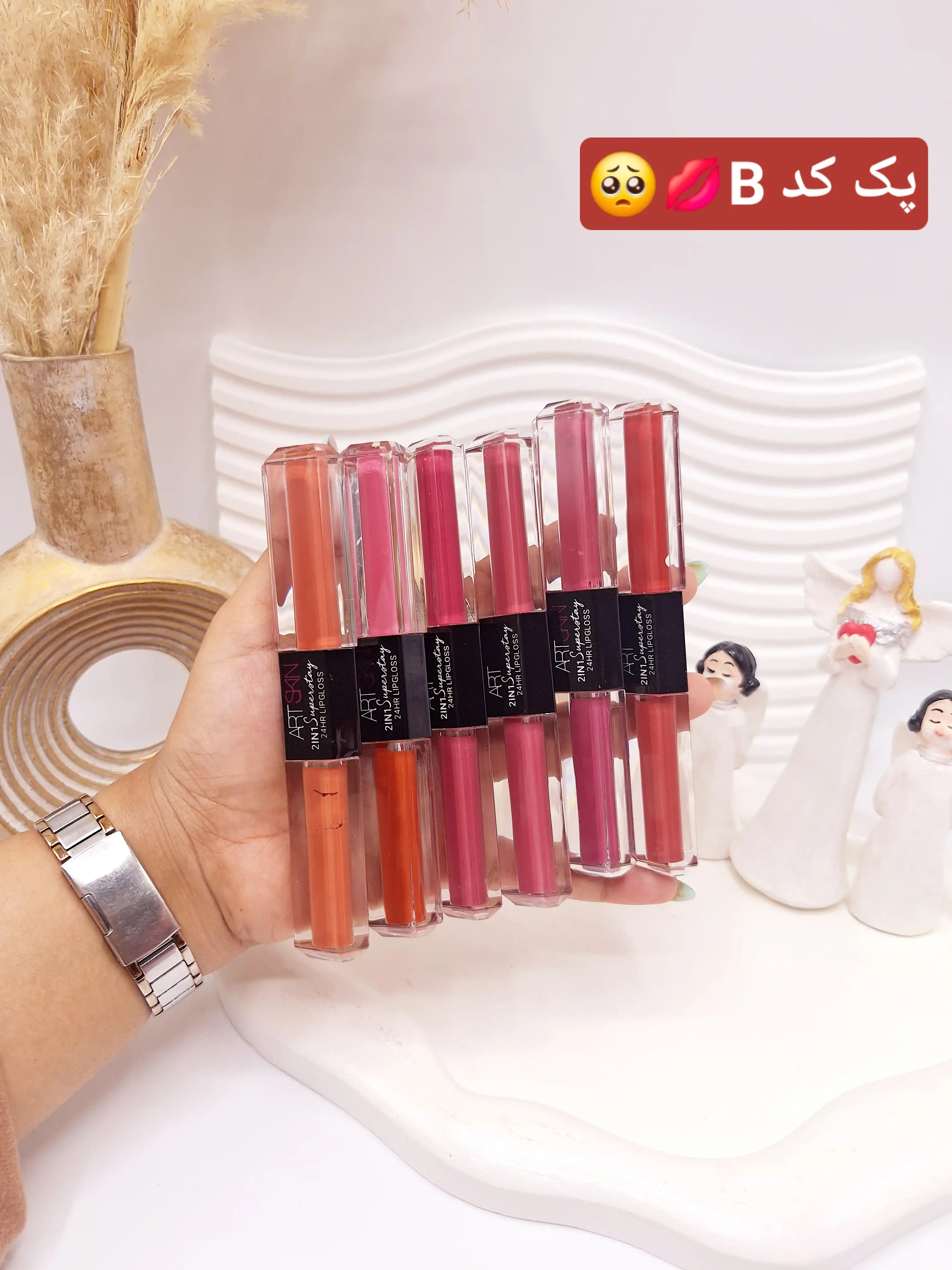 پک 6 تایی رژ مایع دو سر برند آرت اسکین کد AS972082