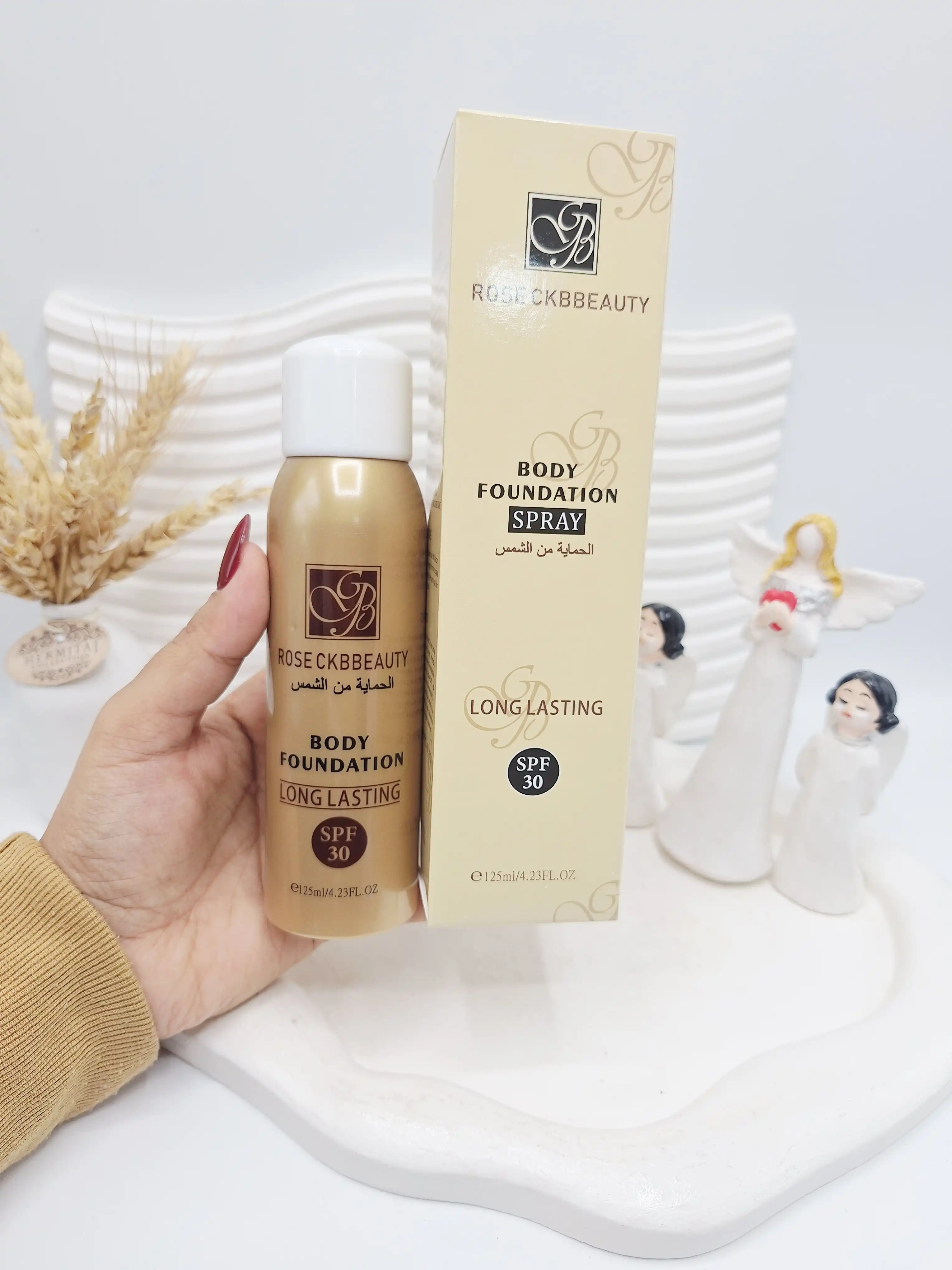 اسپری سفید کننده بدن با ماندگاری بلند SPF 30 برند ROSE CKBBEAUTY کد 1279