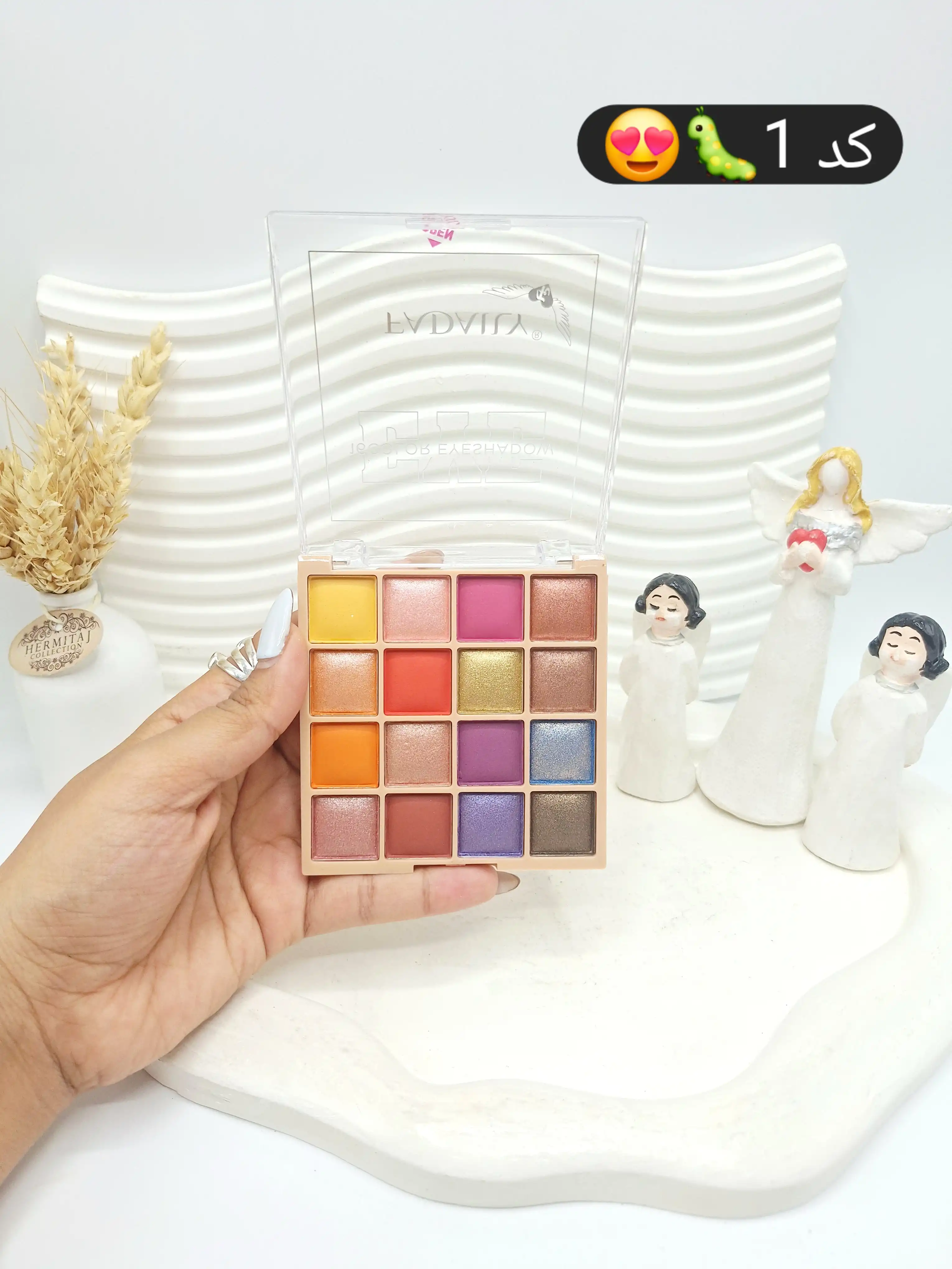 سایه چشم 16 رنگ تابستانه برند فیدلی کد مدل اول کد 2023.1