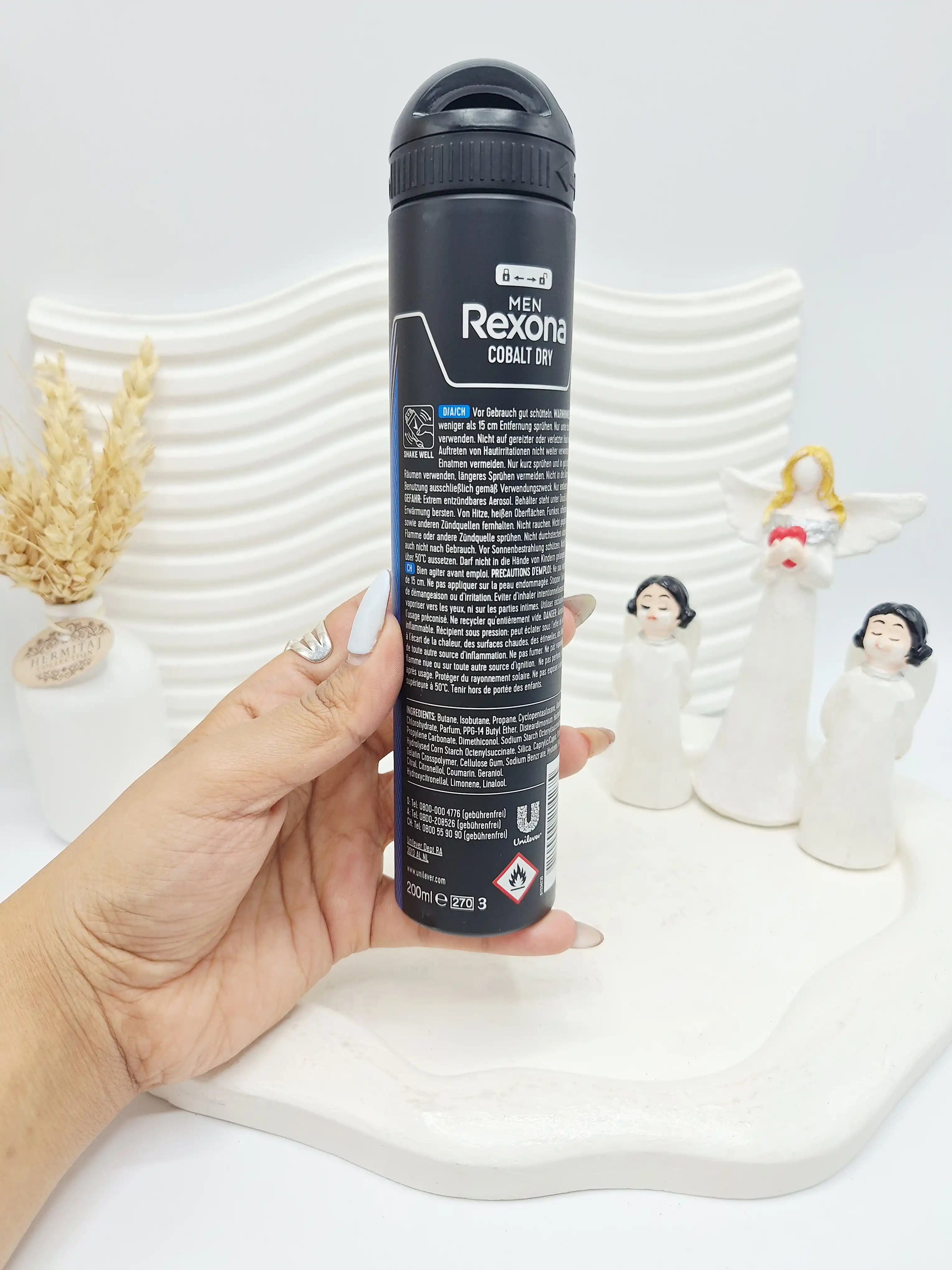 اسپری ضد عرق رکسونا مردانه XL مدل Cobalt Dry، حس خشکی و طراوت طولانی‌مدت کد 4275