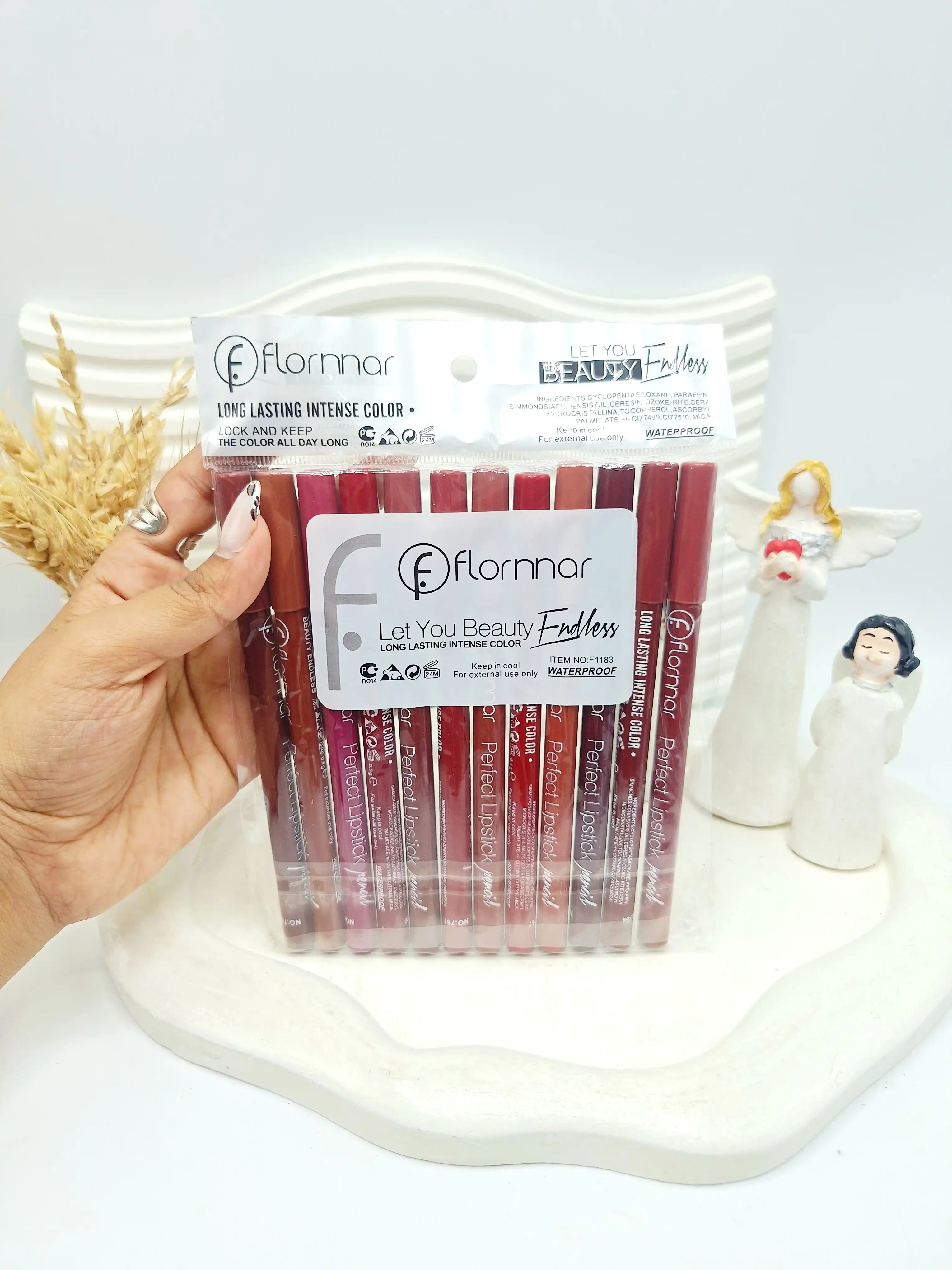 پک 12 تایی رژ مدادی فلورمار با کیفیت عالی